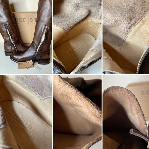 BED STU Manchester Heavily Distressed Tall Leather Riding Boots BEDSTU Size 8.5 - Picture 14 of 16